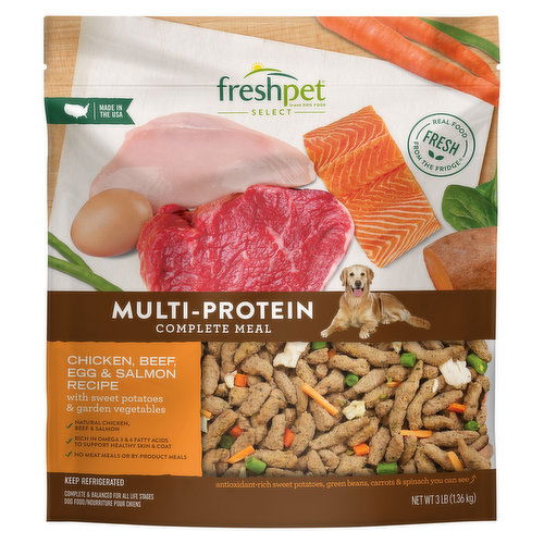 Freshpet Dog Food Multi Protein Complete Meal Chicken Beef Egg Salmon Recipe FRESH by Brookshire s