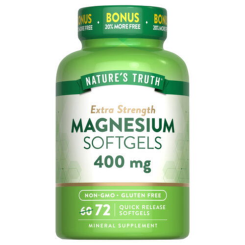 Nature's Truth Softgels 400 mg Extra Strength Magnesium - 72 Each