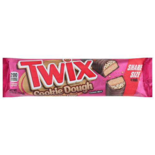 Twix Cookie Bars, Cookie Dough, Share Size