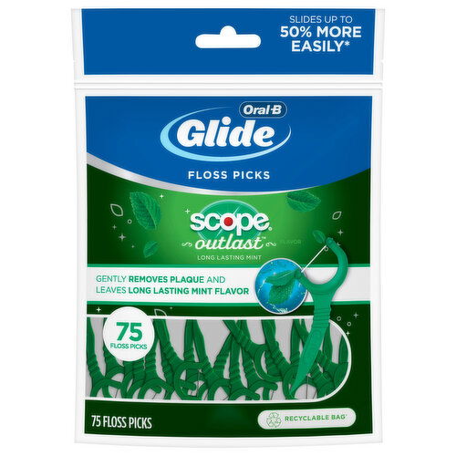 Oral-B Floss Picks, Mint, Scope Outlast Flavor