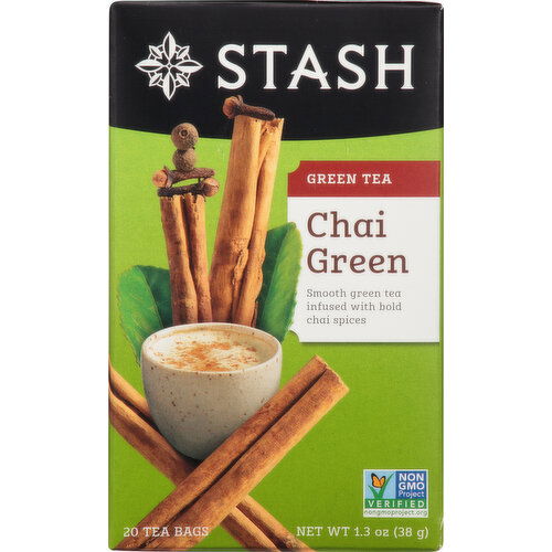 Stash Green Tea, Chai Green, Tea Bags