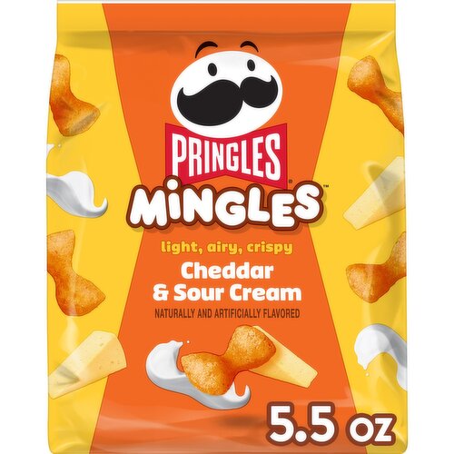 Pringles Puffed Snacks, Cheddar and Sour Cream - 5.5 Ounce