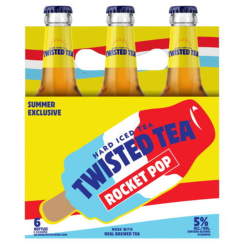 Twisted Tea Hard Iced Tea, Rocket Pop - 6 Each
