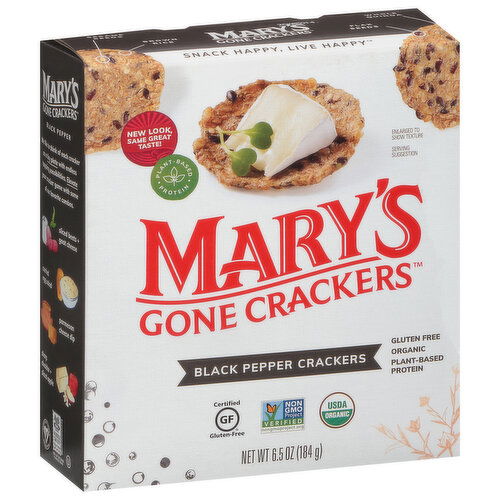 Mary's Gone Crackers Crackers, Black Pepper