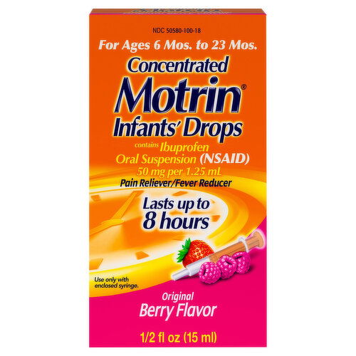 Motrin Ibuprofen, Concentrated, Infants' Drops, Original Berry Flavor