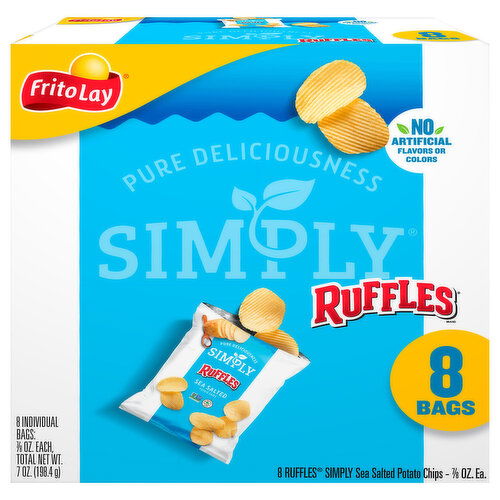 Simply Potato Chips, Sea Salted, Ruffles