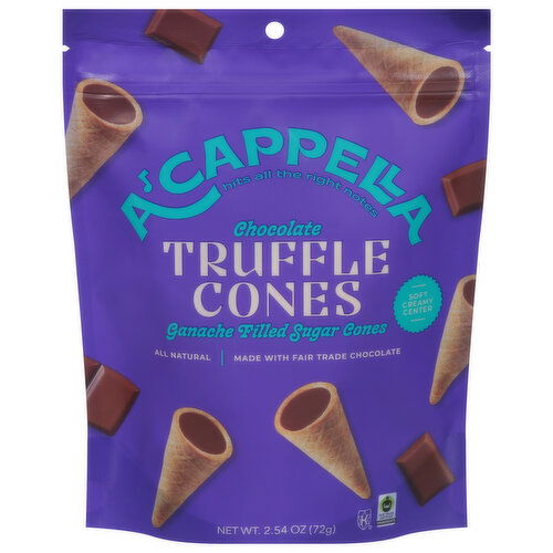 A'Cappella Truffle Cones, Chocolate