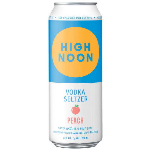 High Noon Peach Vodka Hard Seltzer 700ml Can - 700 Milliliter