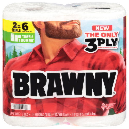 Brawny 3-Ply Paper Towels - 2 Each
