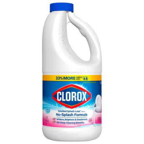 Clorox Bleach, Scented Splash-Less, Fresh Meadow