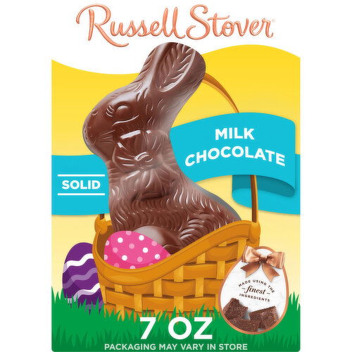 Russell Stover Easter Bunny Solid Milk Chocolate Candy Rabbit