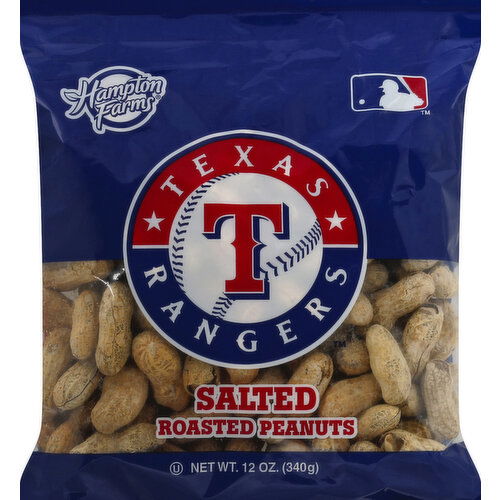 Hampton Farms Peanuts, Texas Rangers, Salted, Roasted