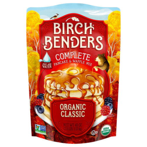 Birch Benders Pancake & Waffle Mix, Organic Classic, Complete