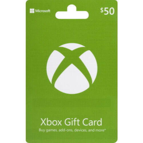 XBox Gift Card, Xbox, $50