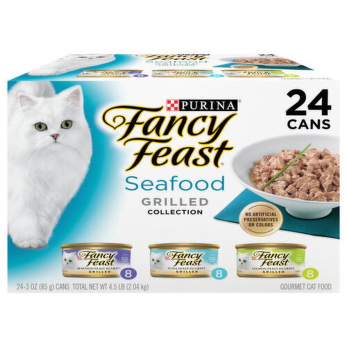 Fancy Feast Cat Food, Gourmet, Seafood, Grilled Collection