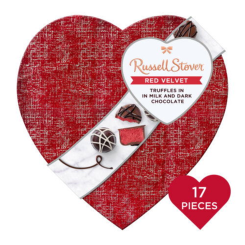 Russell Stover Truffle, in Milk & Dark Chocolates, Red Velvet