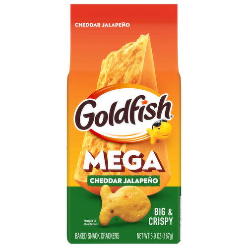 Goldfish Cheddar Jalapeno Mega Baked Snack Crackers - 5.9 Ounce
