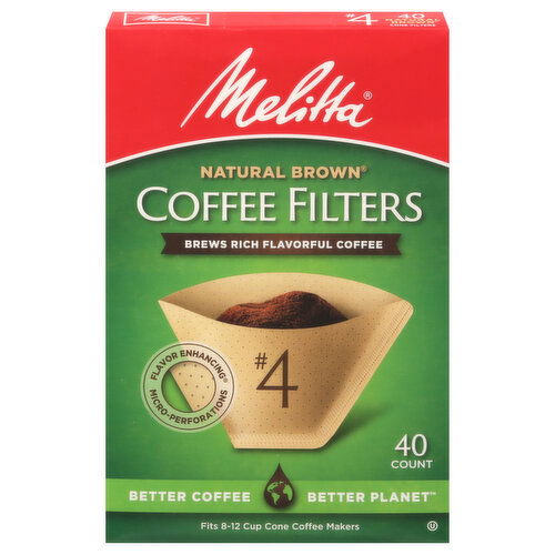 Melitta Coffee Filters, Natural Brown, No. 4