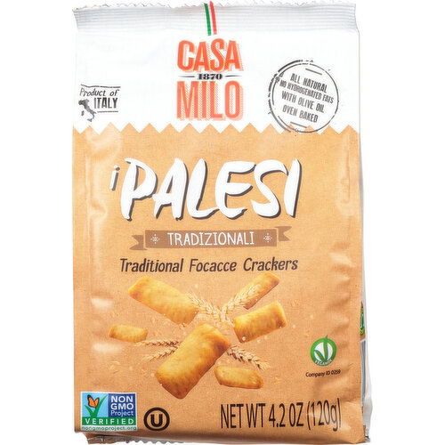 Casa Milo Focacce Crackers, Traditional, Palesi