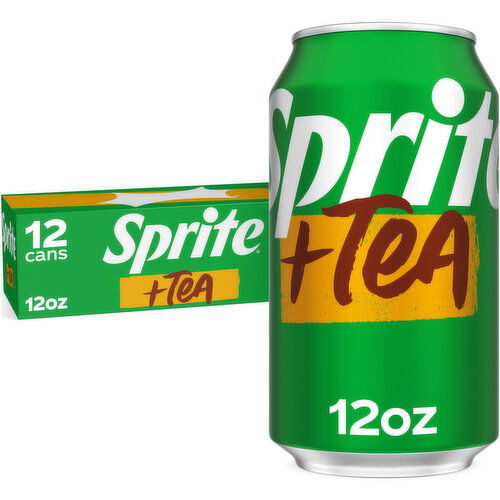 Sprite  + Tea, Lemon-Lime And Tea Flavored Soda  - 12 Fluid Ounce