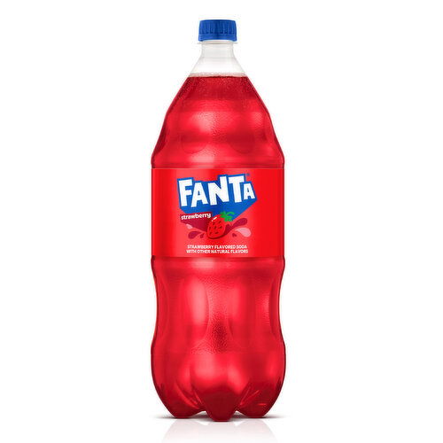 Fanta Fanta Strawberry Soda Fruit Flavored Soft Drink, 2 Liter