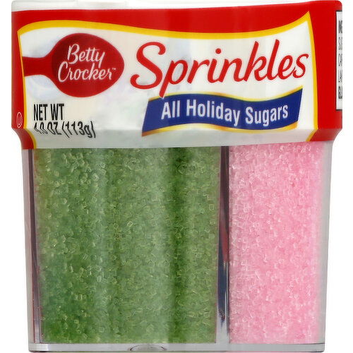 Betty Crocker Sprinkles, All Holiday Sugars - 4 Ounce