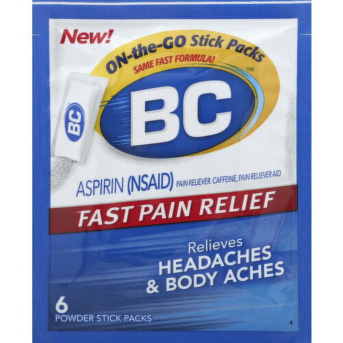 BC Aspirin (NSAID), Fast Pain Relief, Powders