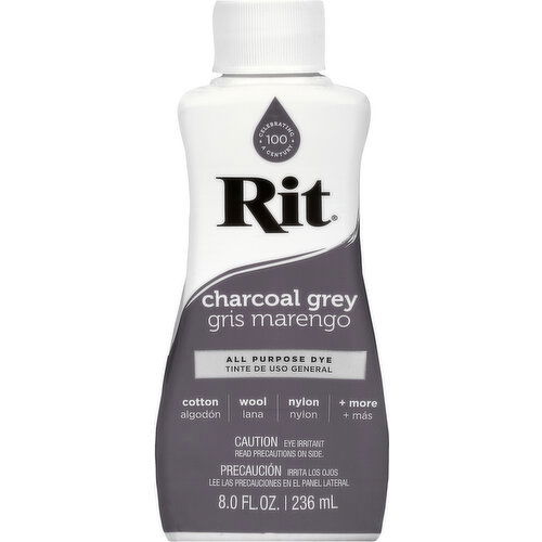 Rit All Purpose Dye, Charcoal Grey - 8 Ounce
