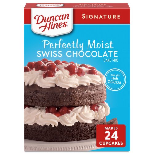 Duncan Hines Cake Mix, Swiss Chocolate, Perfectly Moist - 15.25 Ounce