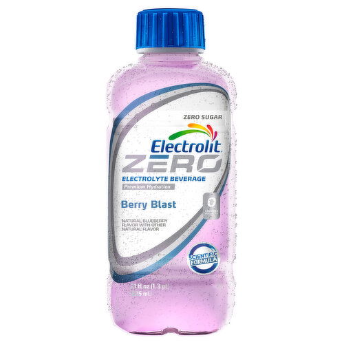 Electrolit Electrolyte Beverage, Zero Sugar, Berry Blast