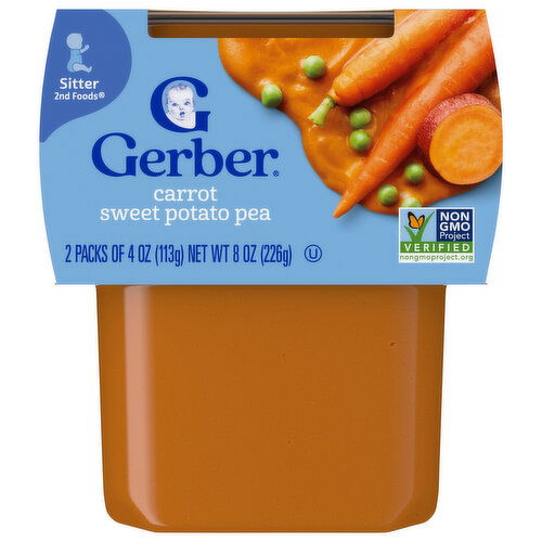 Gerber Carrot Sweet Potato Pea, Sitter 2nd Foods