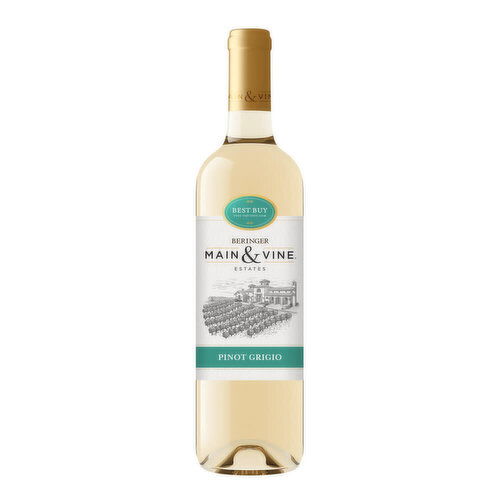 Beringer Main & Vine California Collection Pinot Grigio White Wine, 750 ml    