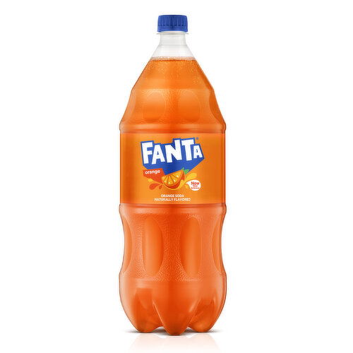 Fanta Orange Soda Fruit Flavored Soft Drink, 2 liter