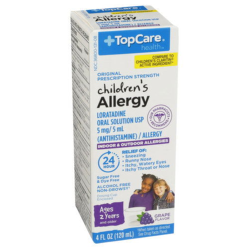 Topcare Children's Indoor & Outdoor Allergy Non-Drowsy Oral Solution, Grape