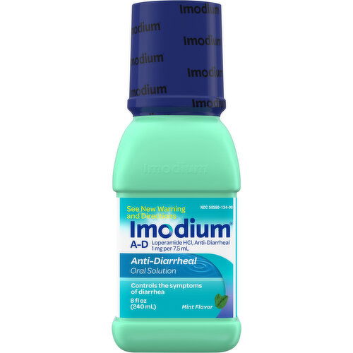 Imodium Oral Solution, Anti-Diarrheal, 1 mg, Mint Flavor