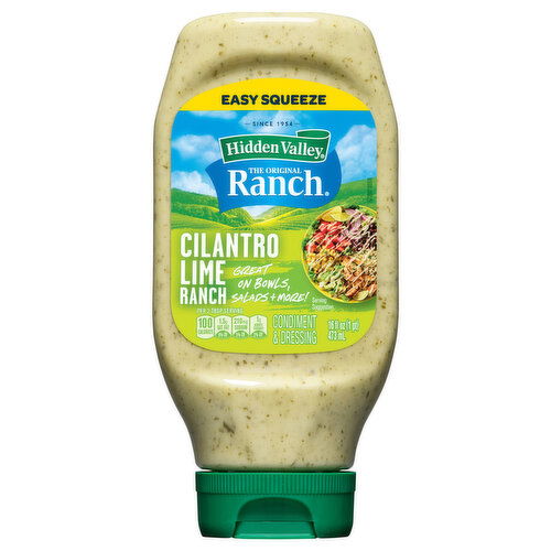 Hidden Valley Condiment & Dressing, Cilantro Lime Ranch - 16 Fluid Ounce