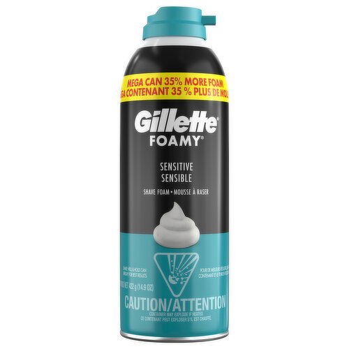 Gillette Sensitive Shave Foam - 14.9 Ounce