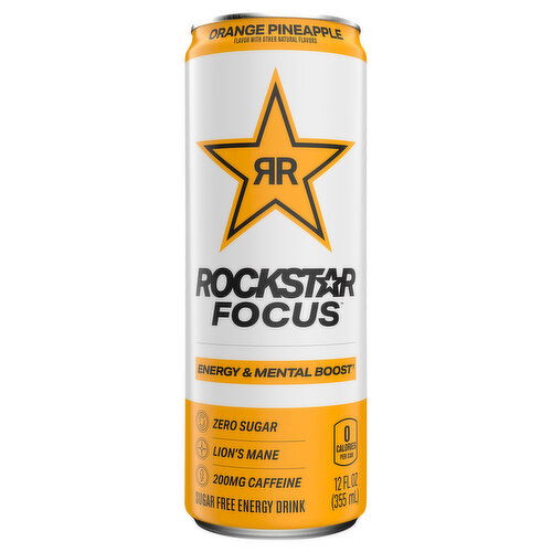 Rockstar Energy Drink, Orange Pineapple, Sugar Free