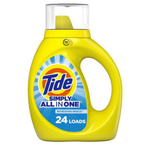 Tide Simply Liquid Laundry Detergent, Refreshing Breeze