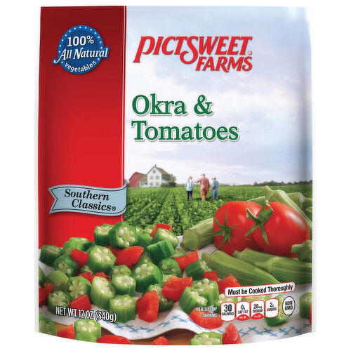Pictsweet Farms Okra & Tomatoes - 12 Ounce