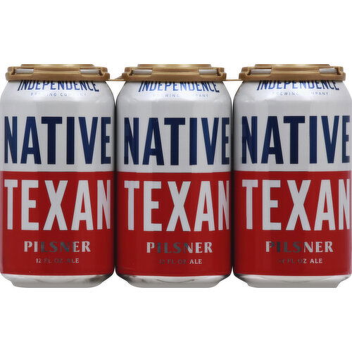 Independence Brewing Beer, Pilsner, Ale, Native Texan