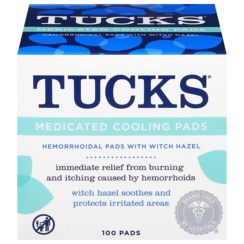 Tucks Medicated Cooling Pads - 100 Each