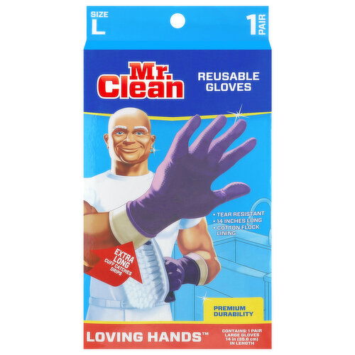 Mr. Clean Reusable Size L Gloves - 1 Each