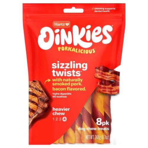 Hartz Dog Chew Treats, Bacon Flavored, Sizzling Twists, Heavier Chew 4