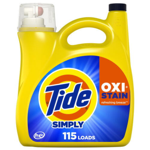 Tide Simply Oxi Boost + Ultra Stain Release, 115 Loads - 162 Fluid Ounce