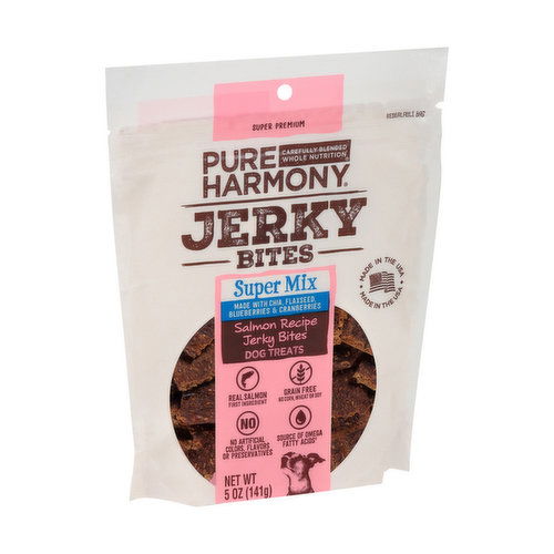 Pure Harmony Grain Free Salmon Recipe Super Mix Jerky Bites Dog Treats