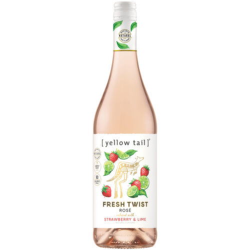 Yellow Tail Fresh Twist Strawberry and Lime Blend Australia Rose Wine, 750 ml    