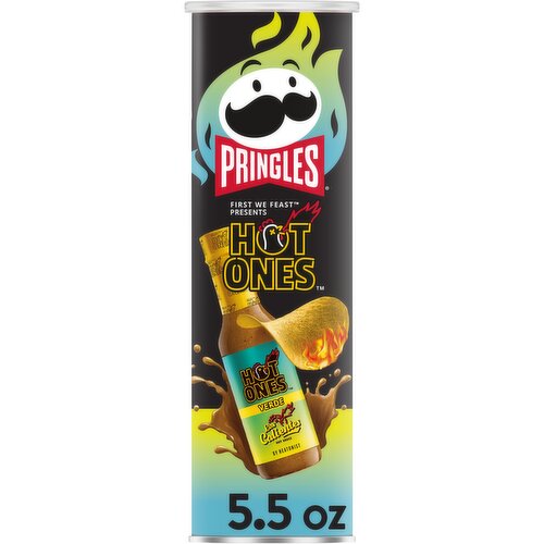 Pringles Potato Crisps Chips, Verde - 5.5 Ounce