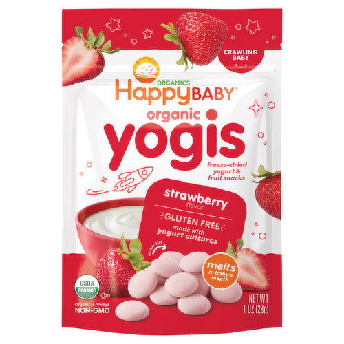HappyBaby Yogis, Organic, Strawberry, Crawling Baby