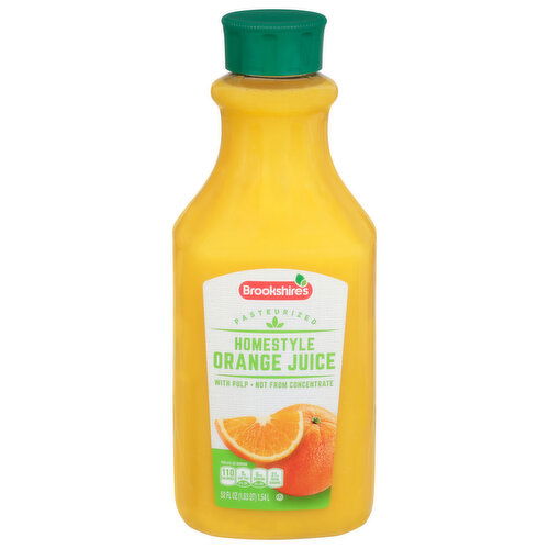 Brookshire's Premium Orange Juice, Homestyle With Pulp